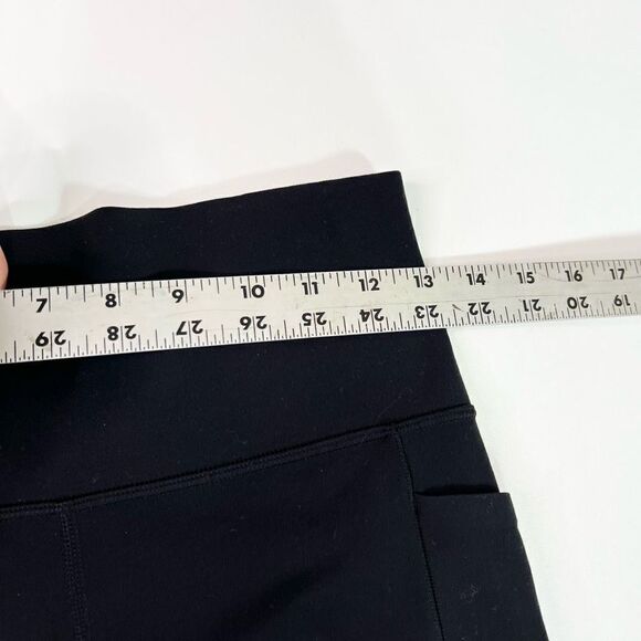 Athleta Capri Pants Women's SP Black Pullover High Rise Wide Waist Ankle Length - Picture 4 of 11